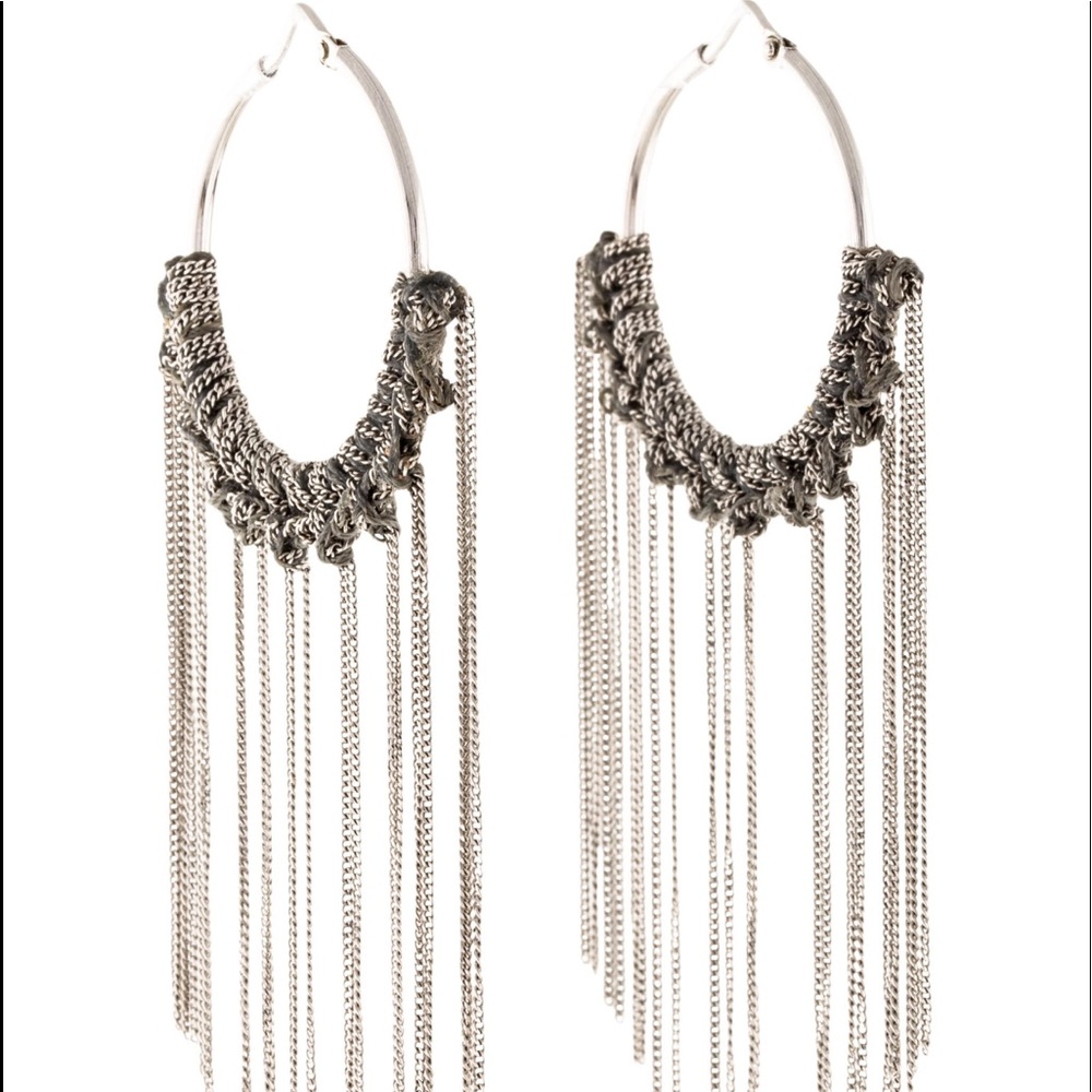 18k White Gold Hoop Earrings